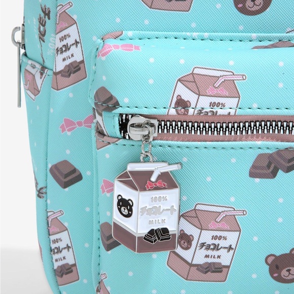 Teddy Bear Chocolate Milk Mini Backpack. 8” x 3 1/2 x 11” - Picture 5 of 10